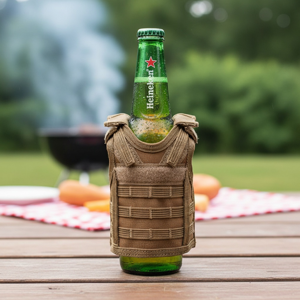 Taktisk Vest Til Flaske Brun | Militær Drinkstilbehør - Temashop