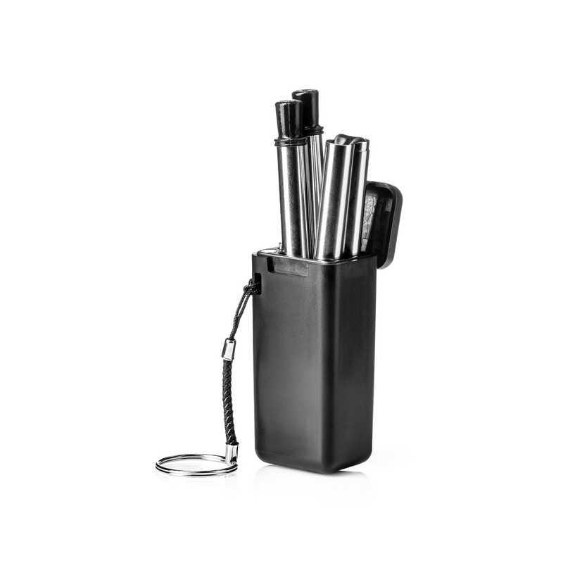 Sammenklappelige Stålsugerør 2-pak