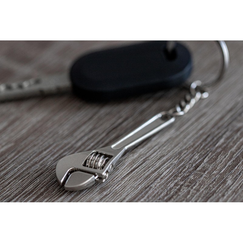 Skiftenøgle Nøglering (6,3 x 2 x 0,3 cm) | Bygmester Nøgleringe - Temashop