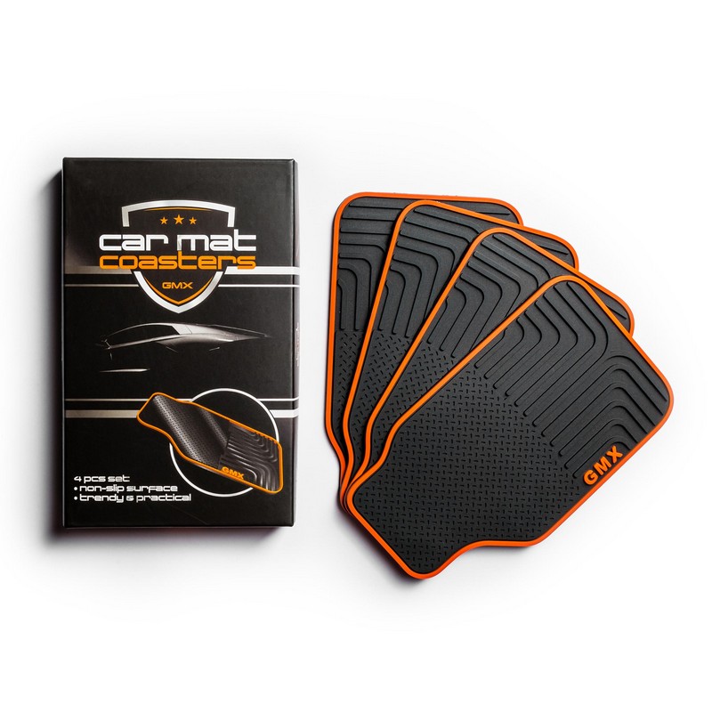 Bilmåtte Coasters (13 x 8 cm) | Racerløb tema Ølbrikker - Temashop