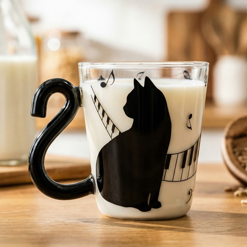 Kattehale Hank Glas (300 ml) | Kat Krus - Temashop