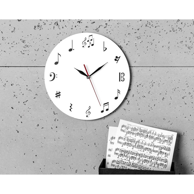 Musiknode Vægur Hvid