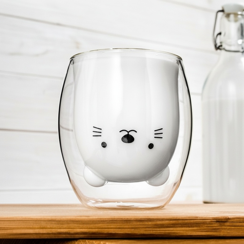 Kat Dobbeltvægget Termoglas (260 ml) | Kat Glas - Temashop