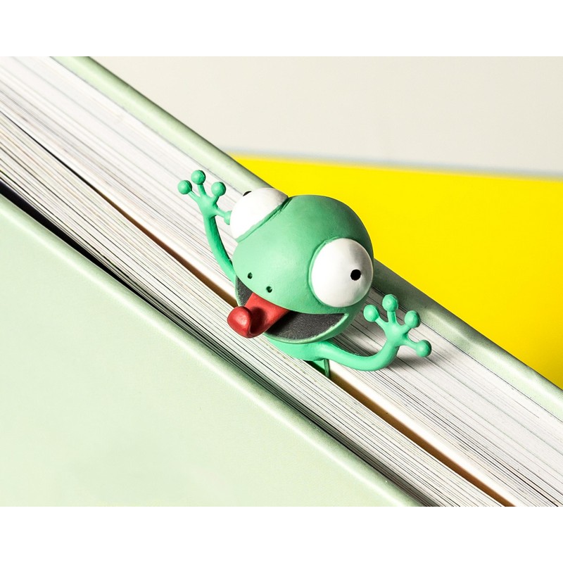 Gecko 3D Bogmærke (9,7 x 4,8 x 2,5 cm) | Zoo dyr Sjove Kontorartikler - Temashop