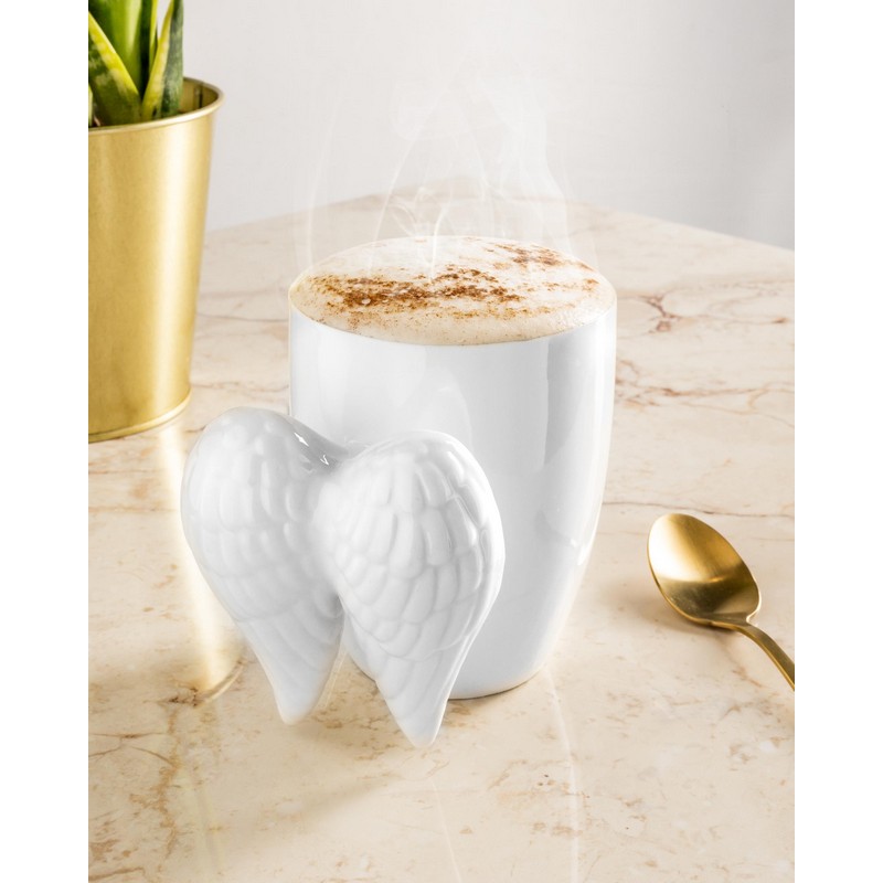 Englevinger Krus Hvid (450 ml) | Engle Krus - Temashop