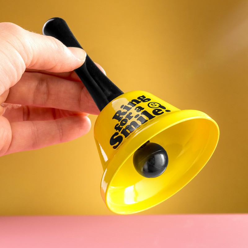 Ring for a Smile Bordklokke (7,2 x 13,5 cm) | Emoji Sjove Kontorartikler - Temashop