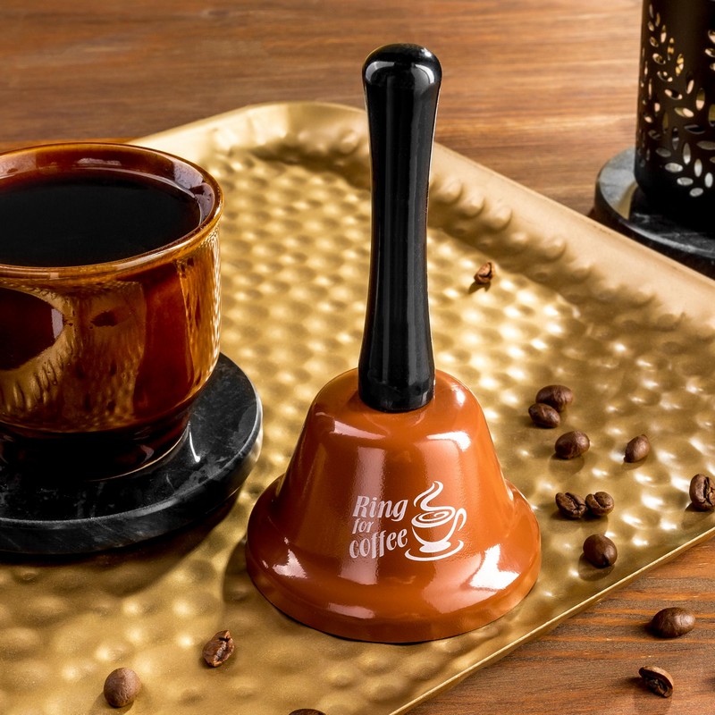 Ring For Coffee Bordklokke (7,2 x 13,5 cm) | Drinks Sjove Kontorartikler - Temashop