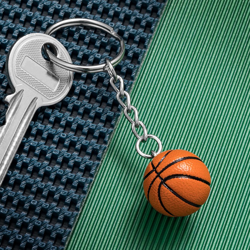 Basketbold Nøglering (2 cm) | Basketball Nøgleringe - Temashop