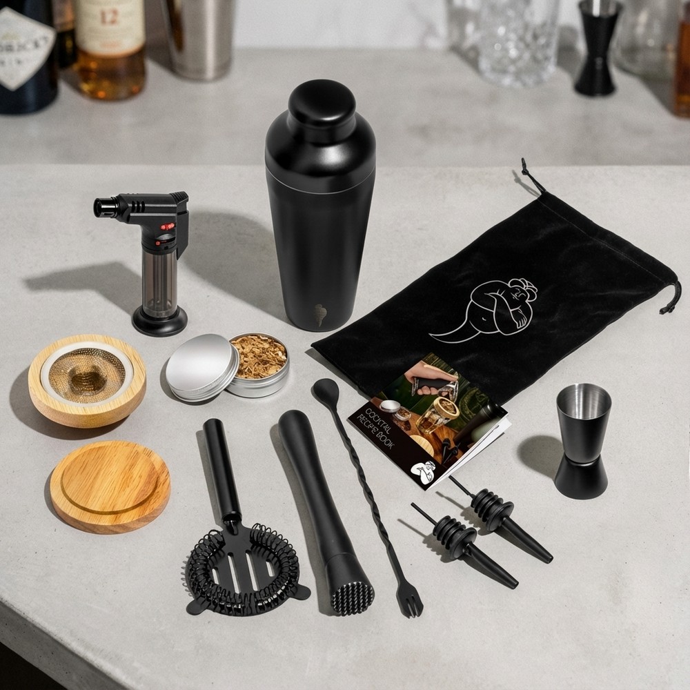 Deluxe Bartender Sæt Sort