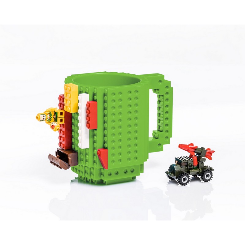 Byggeklods Krus Grøn (350 ml) | Lego Krus - Temashop