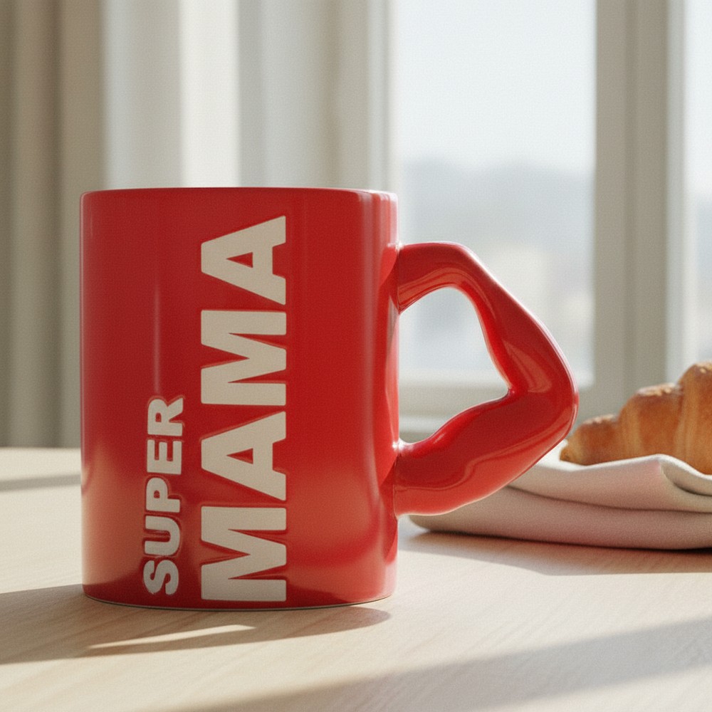 Super Mama Krus Rød (450 ml) | Mors Dag Krus - Temashop