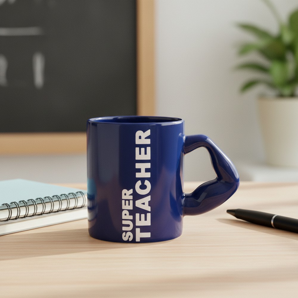 Super Teacher Krus Blå (450 ml) | Skole Krus - Temashop