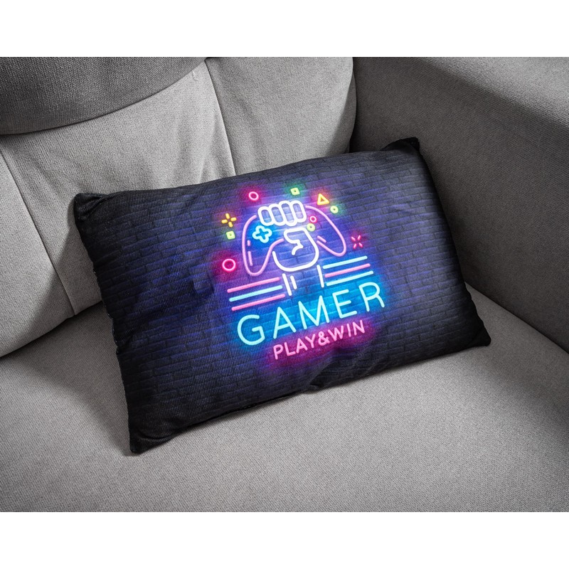 Neon Gamer Play&Win Pude (40 x 25 x 8 cm) | Computerspil Puder - Temashop
