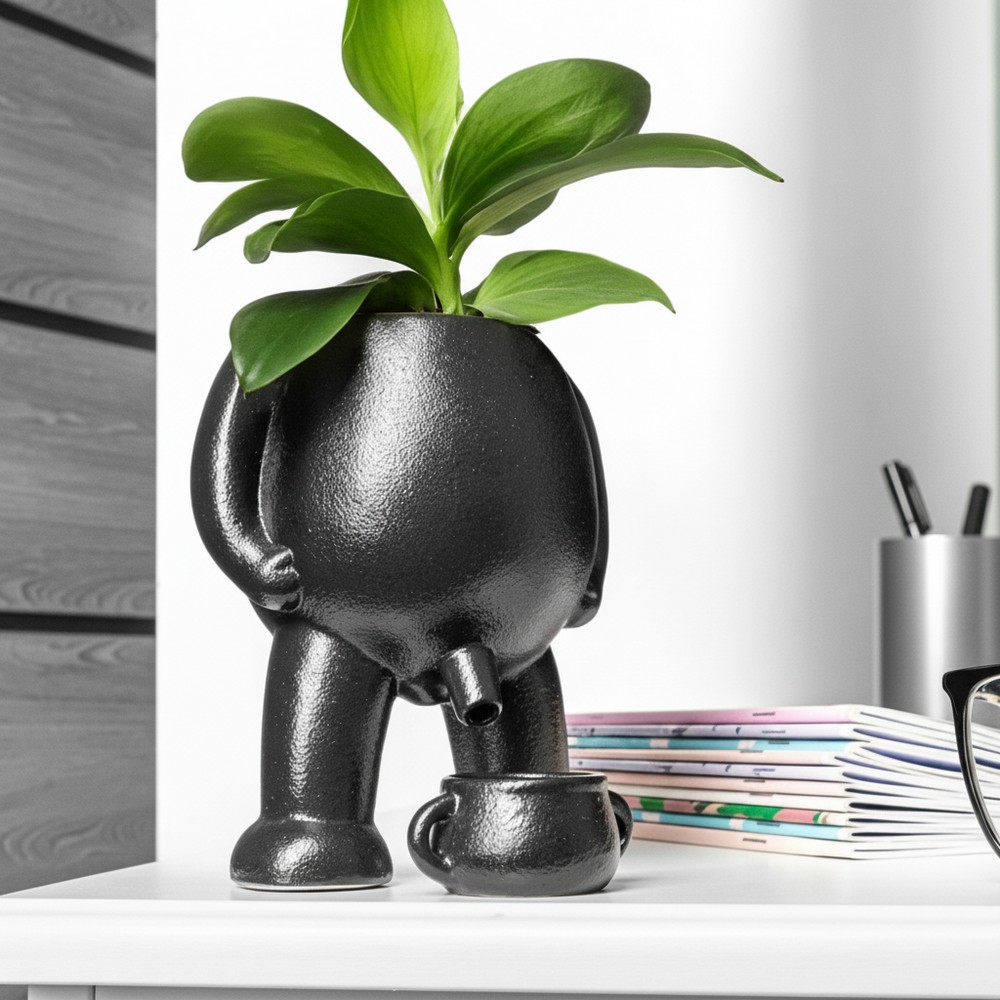 Tissetrold Urtepotte Sort