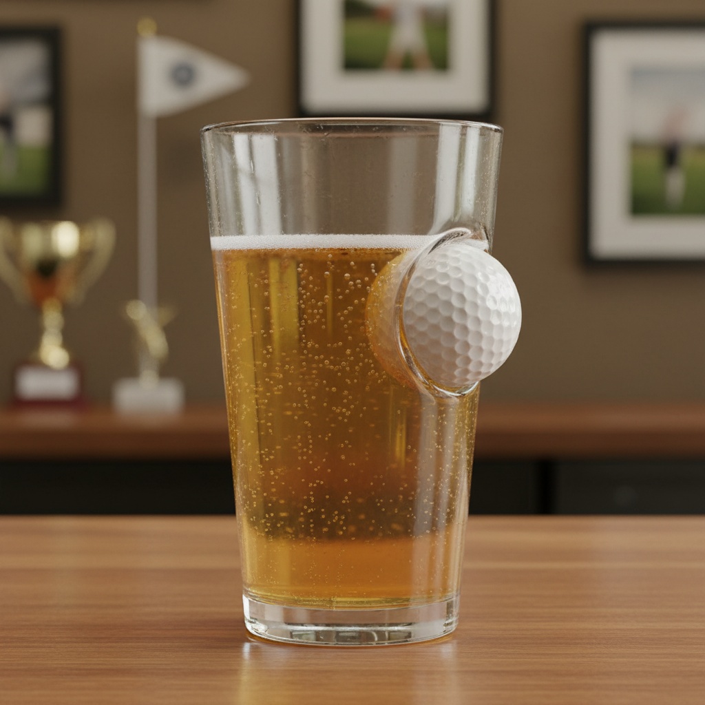 Golfbold Glas (450 ml) | Golf Drinksglas - Temashop