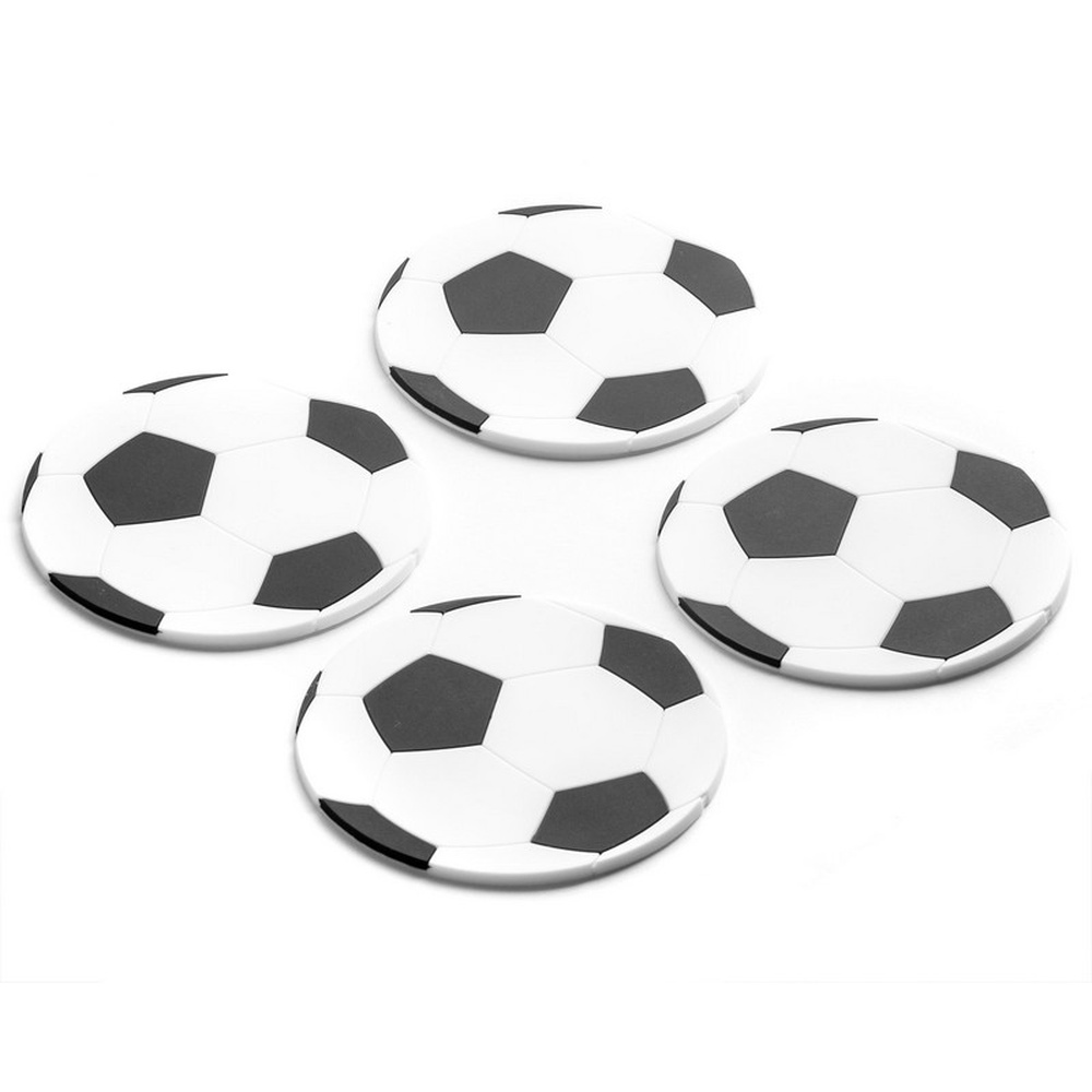 Fodbold Coasters (9 x 0,3 cm) | Fodbold Ølbrikker - Temashop