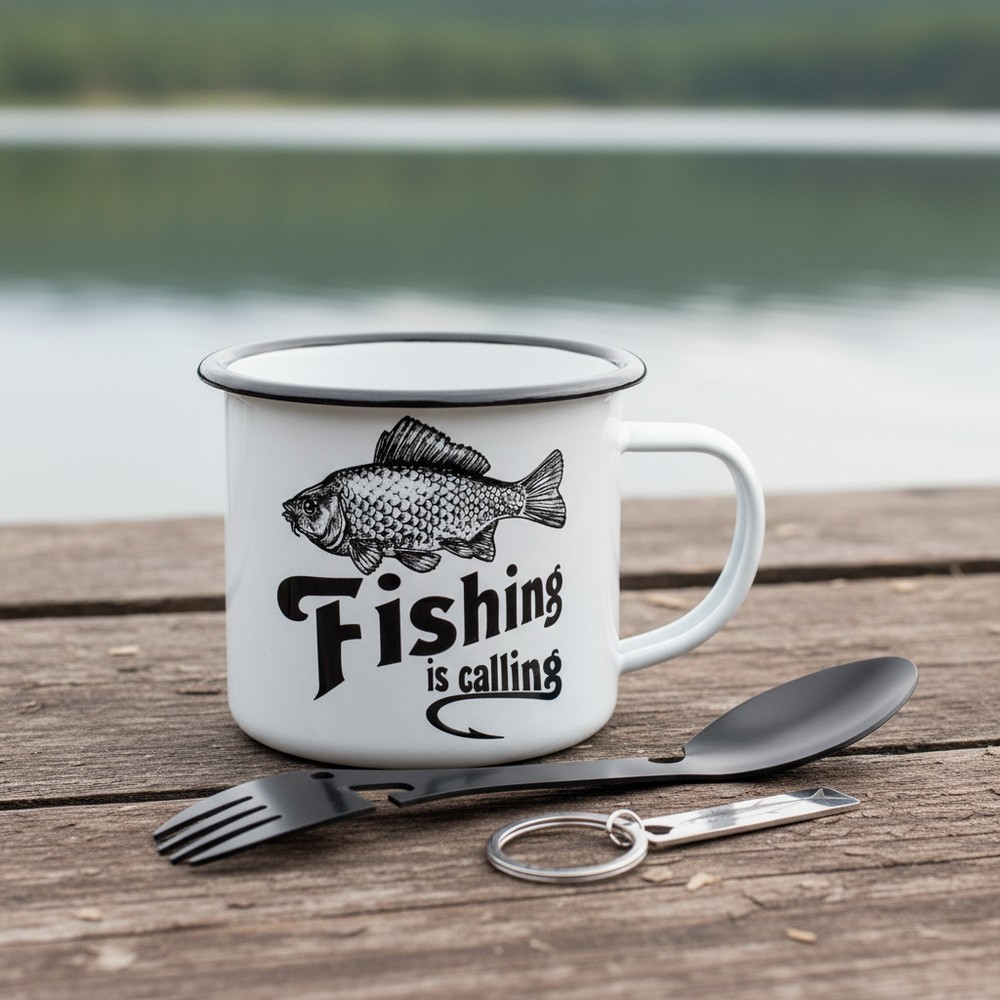 Fisker Krus Gavesæt (500 ml & 17,5 x 3,5 x 0,1 cm & 5 x 1,8 x 0,1 cm) | Fisk Krus - Temashop
