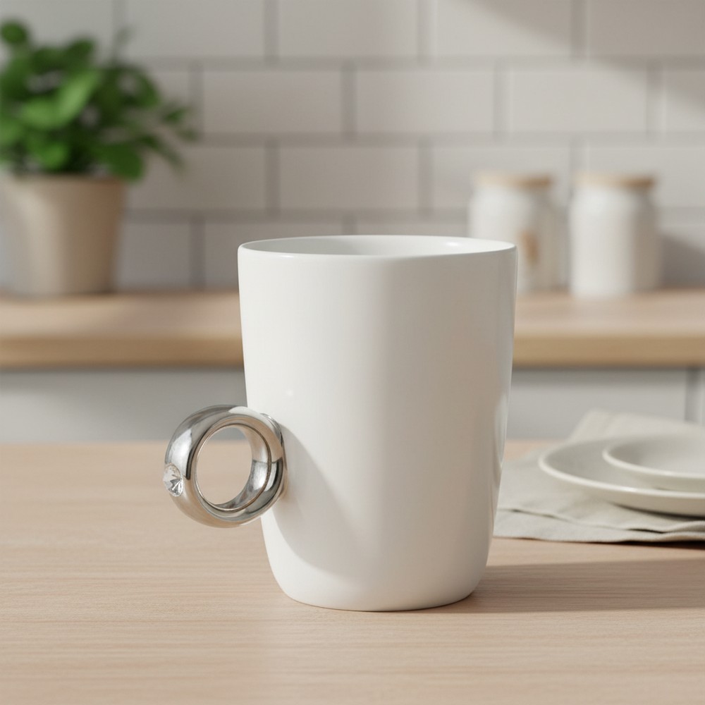 Ring Krus Sølv (270 ml) | Valentinsdag Krus - Temashop