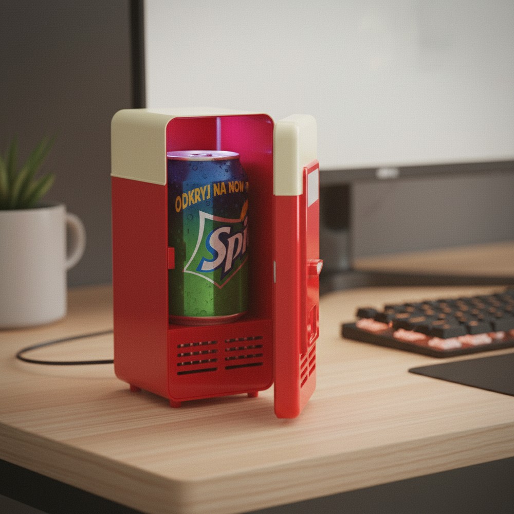 Mini USB Køleskab Rød (19,5 x 8,5 x 9 cm) | Drinks Køler - Temashop