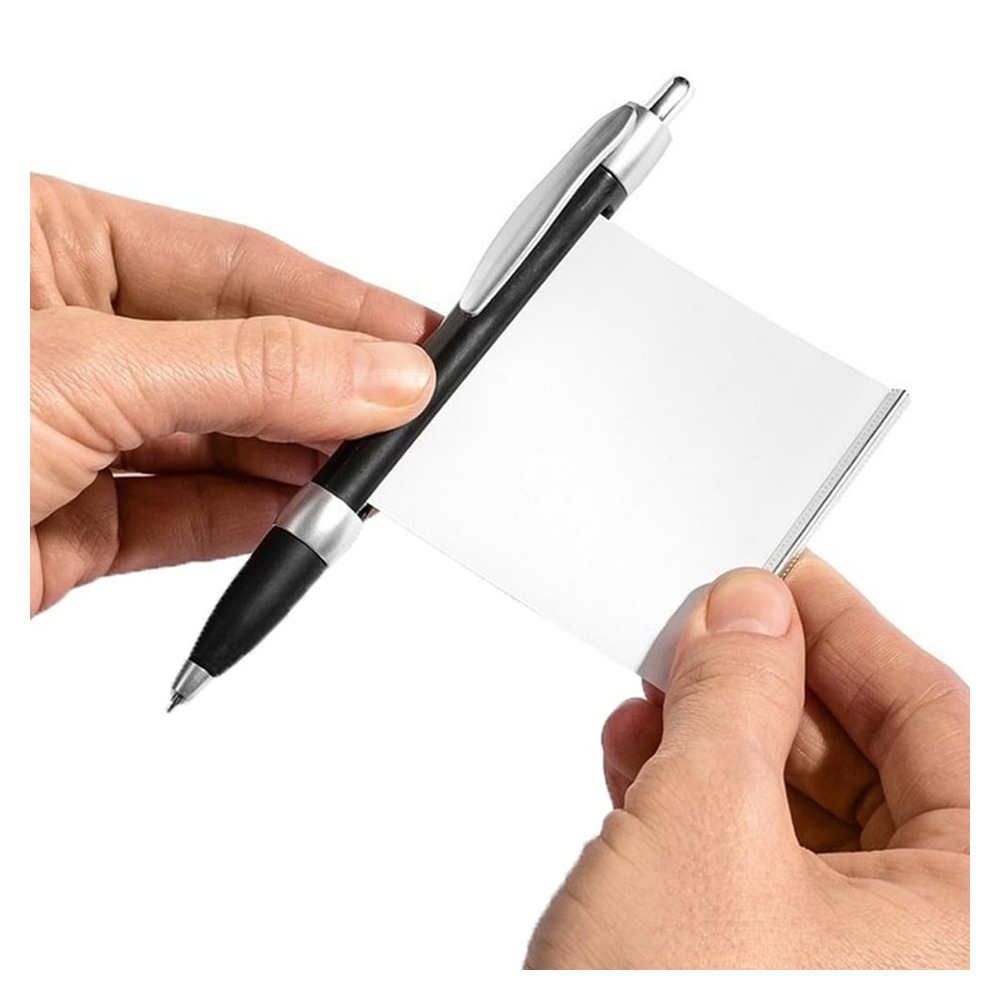 Sort Kuglepen Med Udtrækkeligt Papir (14 x 1 x 1 cm) - Temashop