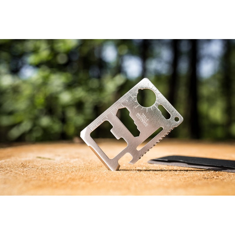 Overlevelseskort Multitool (6,9 x 4,5 x 0,1 cm) - Temashop