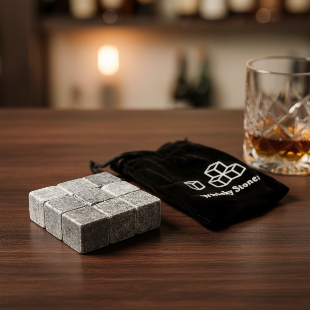 Whisky Sten Sæt Grå (2 x 2 x 2 cm) | Drinks Drinkstilbehør - Temashop