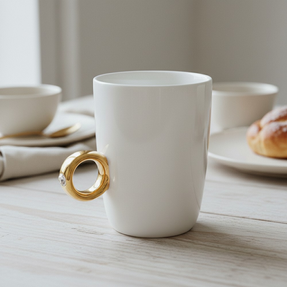 Guldring Krus (270 ml) | Valentinsdag Krus - Temashop