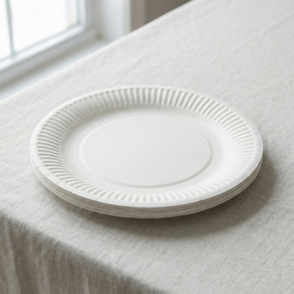 Middagstallerkener Hvid - 8 stk (23 cm) | Hvidt tema Tallerkner - Temashop
