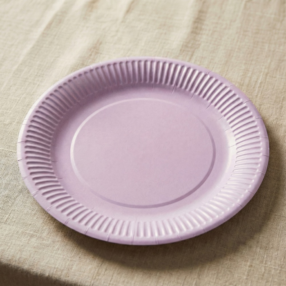 Middagstallerkener Lavendel - 8 stk (23 cm) | Lilla tema Tallerkner - Temashop