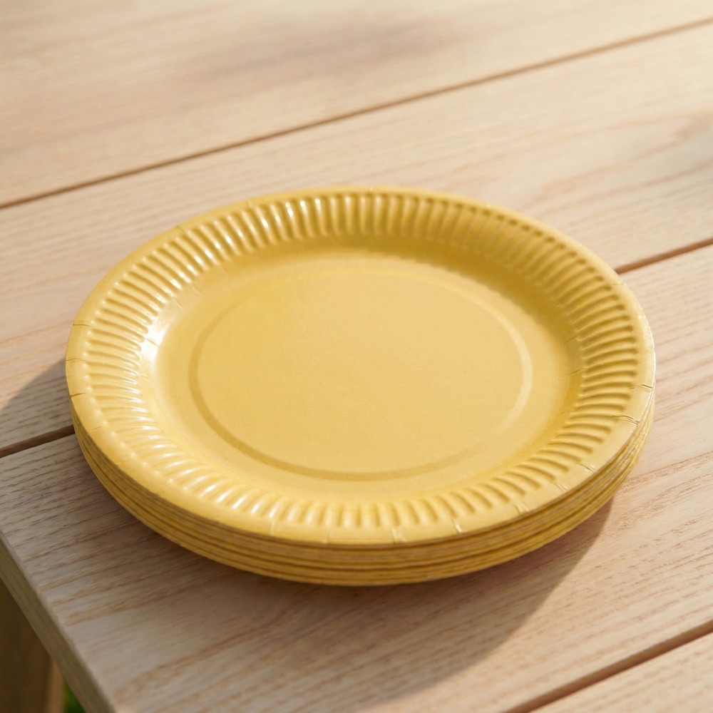 Frokosttallerkener Gul - 8 stk (18 cm) | Gul tema Tallerkner - Temashop