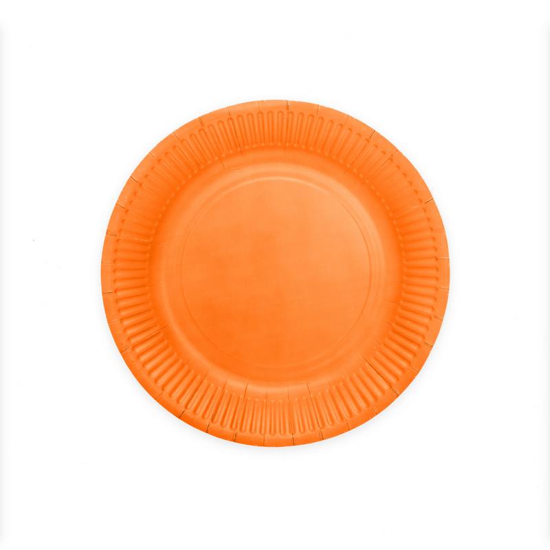 Frokosttallerkener Orange - 8 stk (18 cm) | Orange tema Tallerkner - Temashop