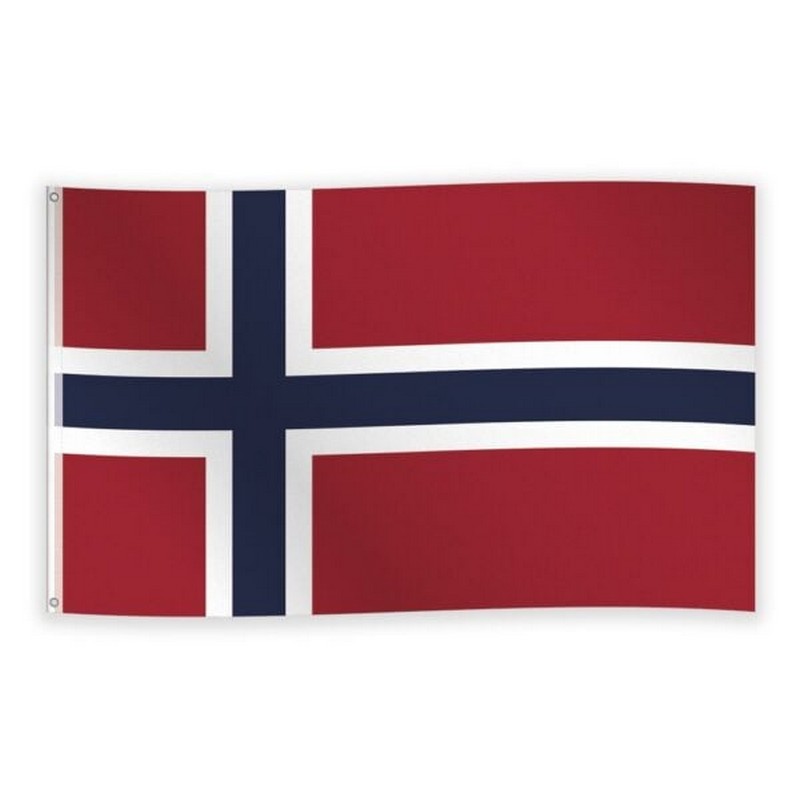 Norge Flag - 1 stk (150 x 90 cm) | Norge Flag - Temashop