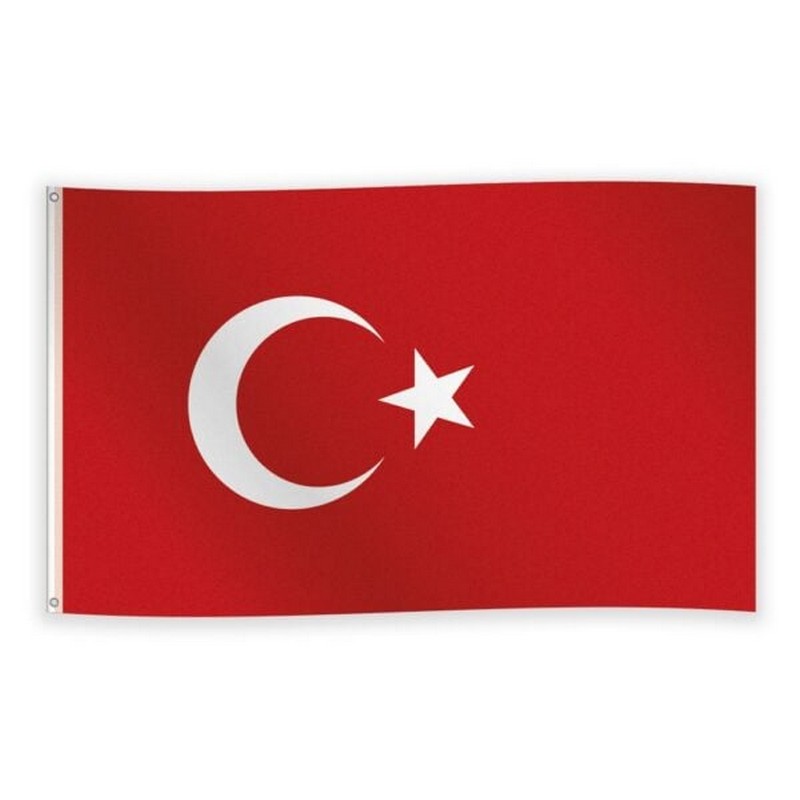 Tyrkiet Flag - 1 stk (150 x 90 cm) | Tyrkiet Flag - Temashop