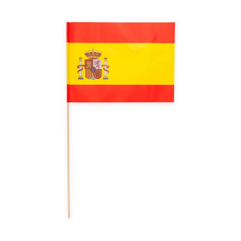 Spanien Flag På Pinde - 10 stk (20 x 30 cm) | Spanien Flag - Temashop