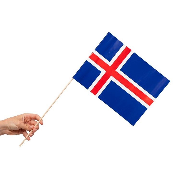 Island Flag På Pinde