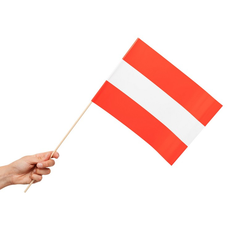 Østrig Flag På Pinde - 10 stk (20 x 30 cm) | Østrig Flag - Temashop