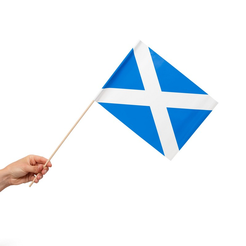 Skotland Flag På Pinde - 10 stk (20 x 30 cm) | Skotland Flag - Temashop