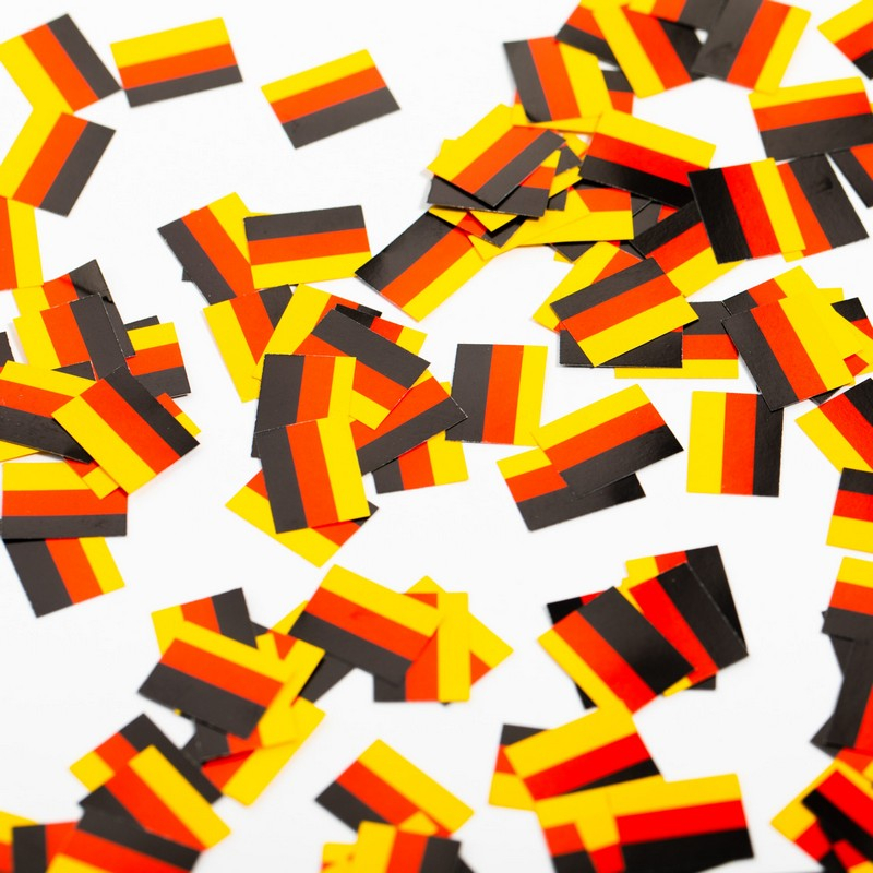 Tyskland Flag Konfetti - 150 stk | Tyskland Konfetti - Temashop