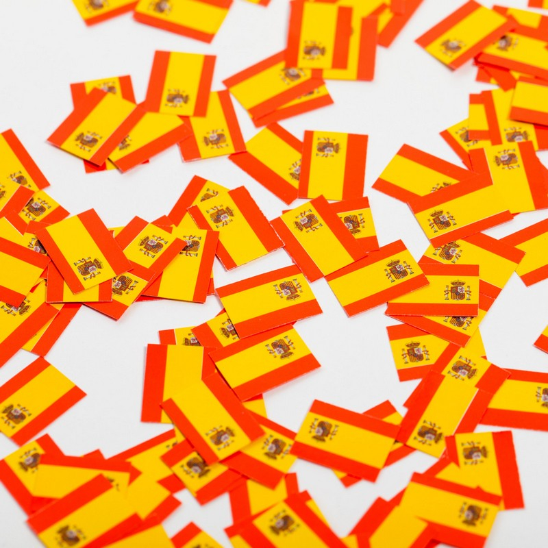 Spanien Flag Konfetti - 150 stk | Spanien Konfetti - Temashop