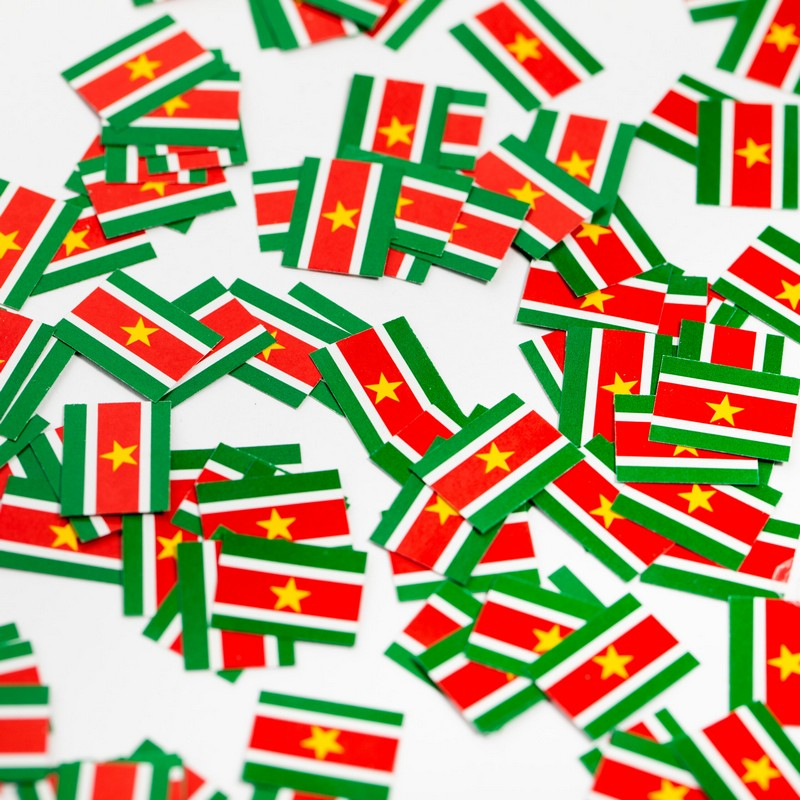 Surinam Flag Konfetti - 150 stk | Surinam Konfetti - Temashop