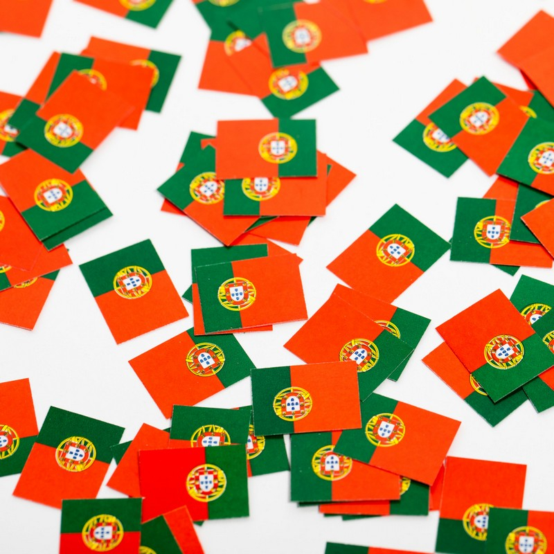 Portugal Flag Konfetti - 150 stk | Portugal Konfetti - Temashop