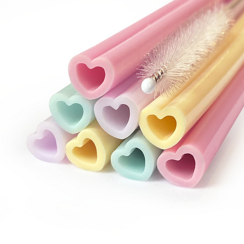 Genanvendelige Hjerteformede Sugerør