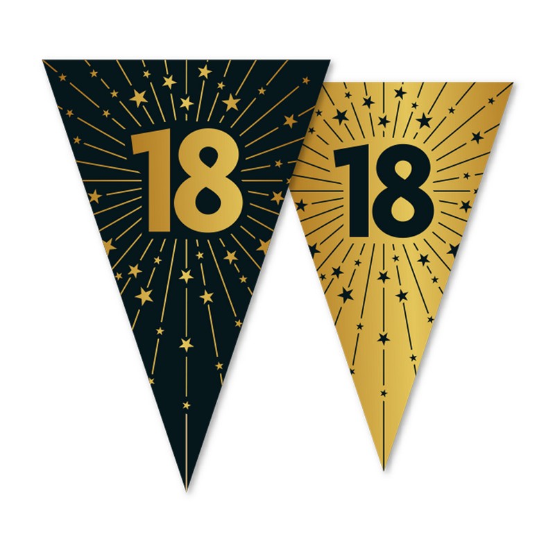 18 Års Golden Celebrations Vimpelguirlande