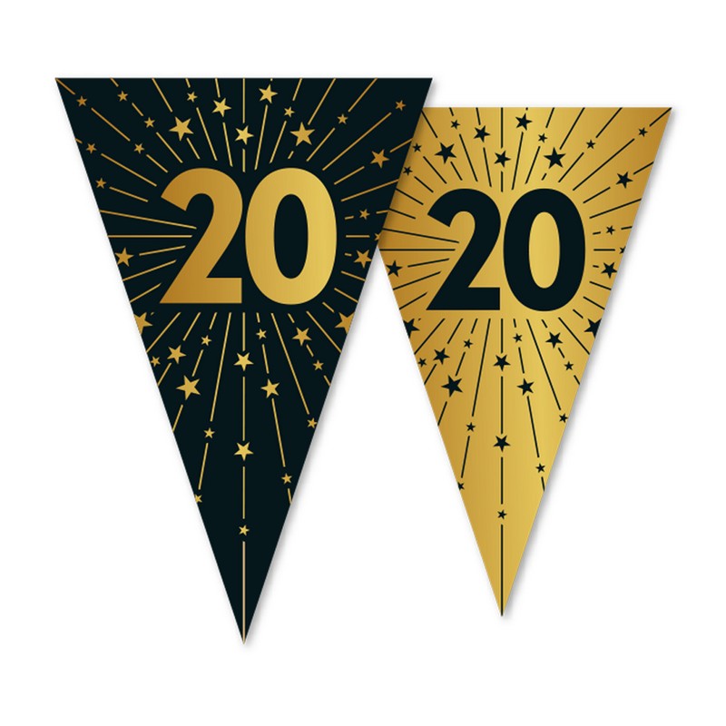 20 Års Golden Celebrations Vimpelguirlande
