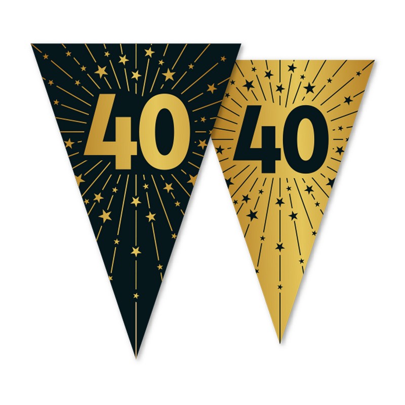 40 Års Golden Celebrations Vimpelguirlande