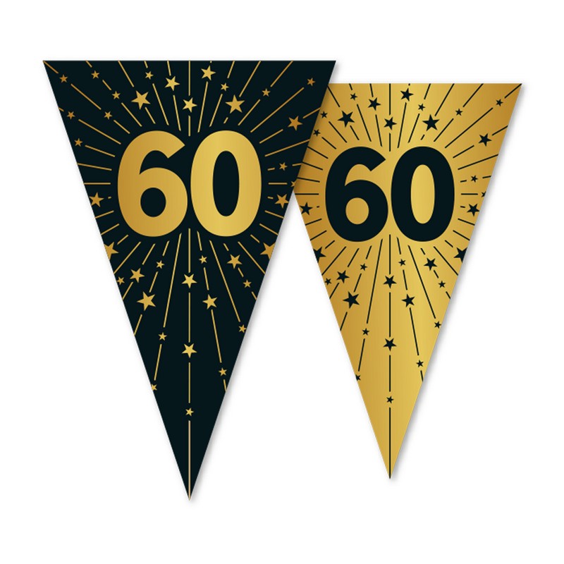 60 Års Golden Celebrations Vimpelguirlande