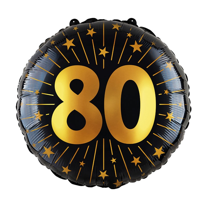 80 Års Golden Celebrations Folieballon