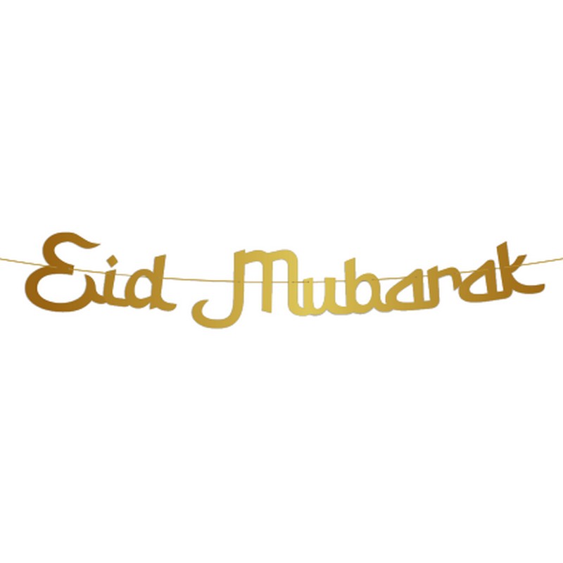 Eid Mubarak Guirlande Guld