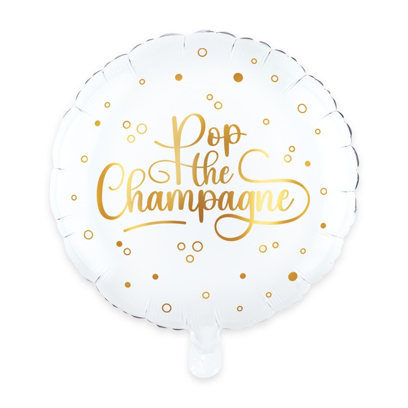 Pop the Champagne Folieballon - 1 stk (45 cm) | Drinks Folieballoner - Temashop
