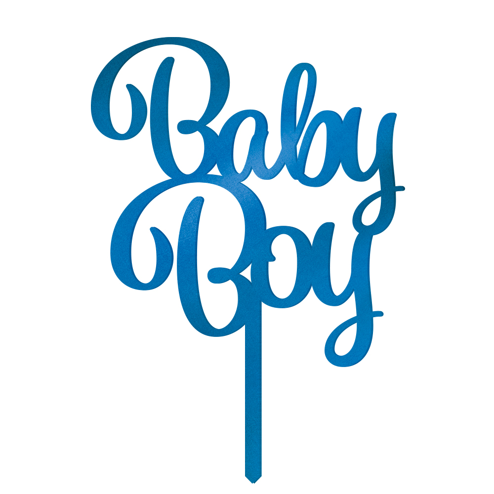 Baby Boy Kagetopper Blå - 1 stk | Baby Kagefigur / kagetopper - Temashop